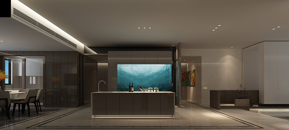 现代简约风格室内装修设计效果图-钻石之家富春山居-室内厨房装修设计 现代简约风格室内装修设计效果图-钻石之家富春山居-室内厨房装修设计