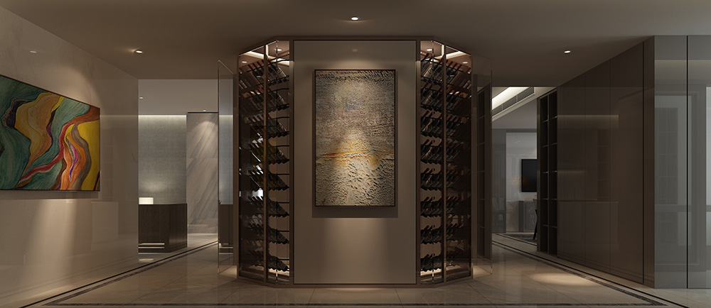 现代简约风格室内装修设计效果图-钻石之家富春山居-室内酒窖装修设计 现代简约风格室内装修设计效果图-钻石之家富春山居-室内酒窖装修设计